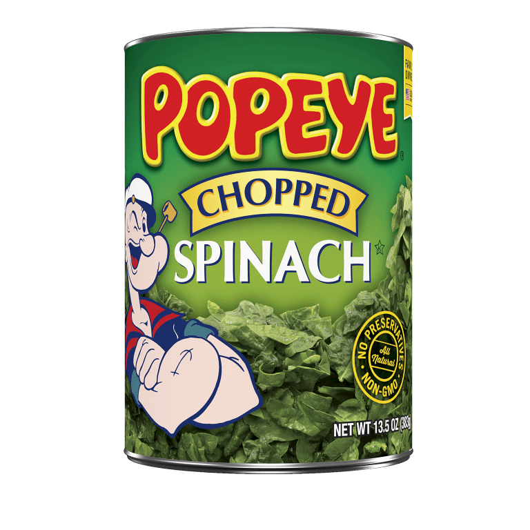 Can of Popeye Chopped Spinach